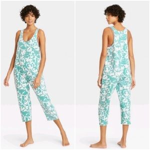 Colsie Loungewear Jumpsuit Tie Dye Fleece Lined Sleeveless Cropped